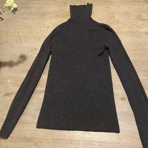 Dark gray Uniqlo turtleneck; great condition, just don’t need it #closetcleanout